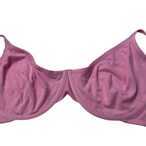 SKIMS Cotton Logo Demi Bra NEW Bubble Gum 44DD - Picture 6 of 12